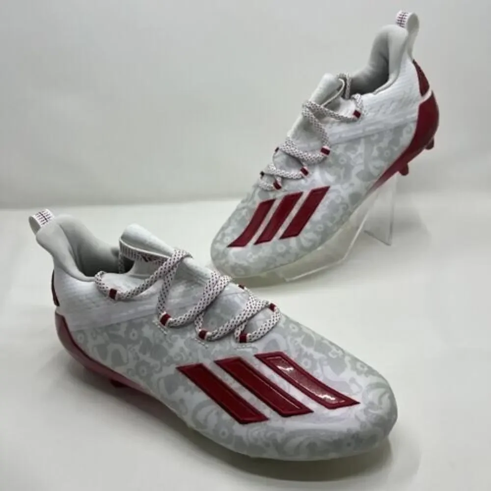 adidas Adizero Reign Young King Football Cleats FU6708 Mens Size 8 Red White